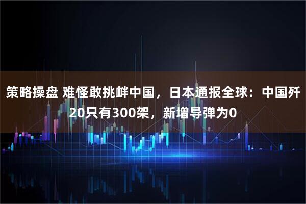 策略操盘 难怪敢挑衅中国，日本通报全球：中国歼20只有300架，新增导弹为0